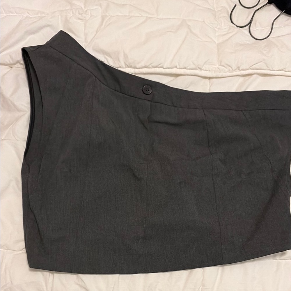 Gray Asymmetrical Skirt